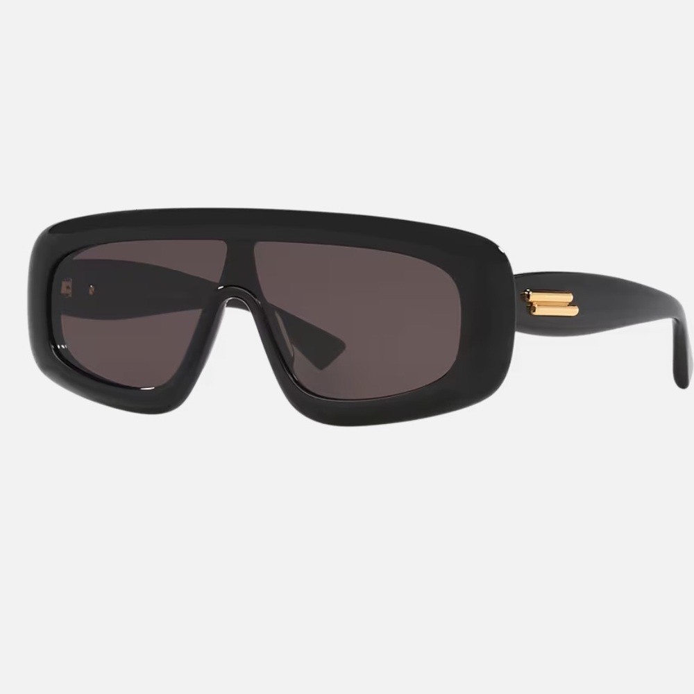 BOTTEGA VENETA
Black Curvy Mask Acetate Sunglasses